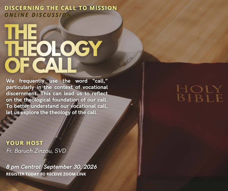 Theology of Call September 30 2026 Invitation to a discussion on discerning a religious vocation